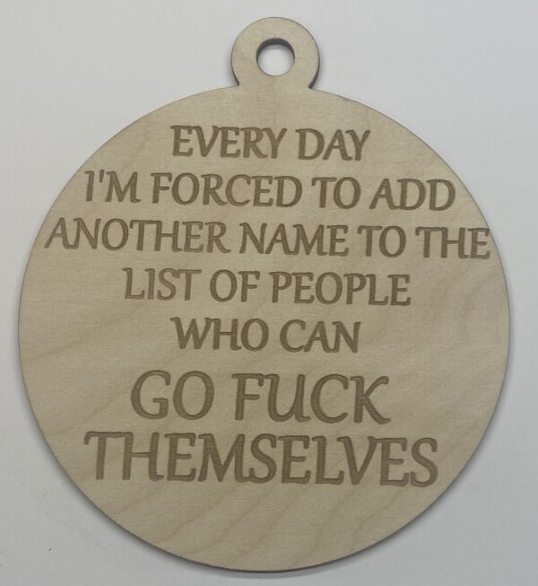 Rude Ornament # 5