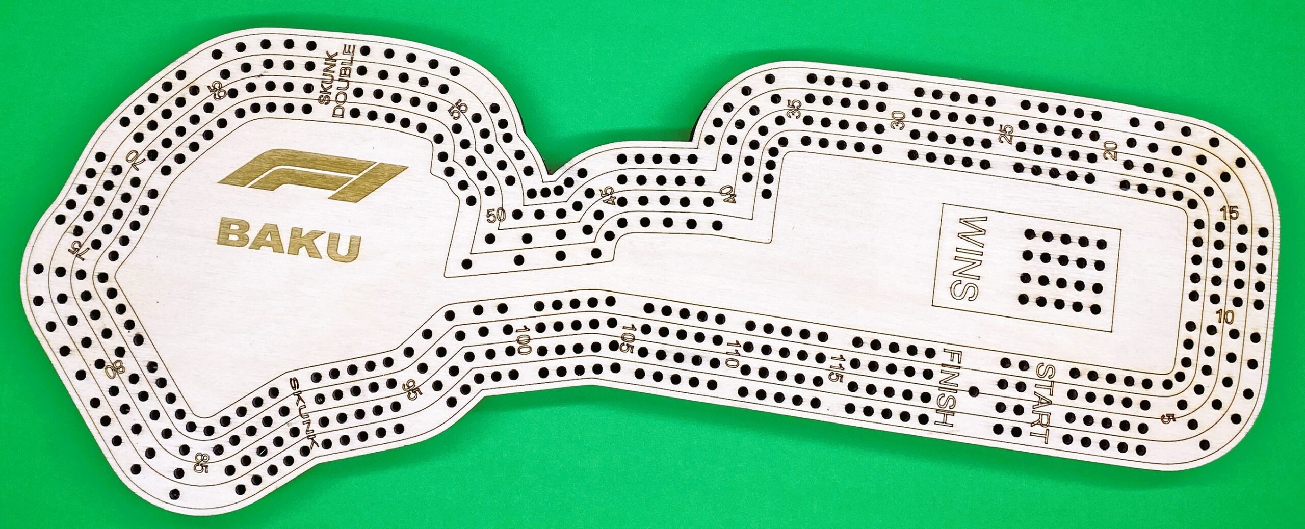 Baku F1 4 player cribbage board