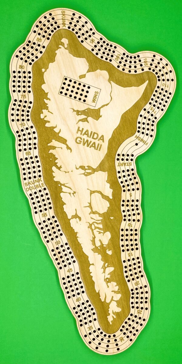 Haida Gwaii 4 player cribbage board