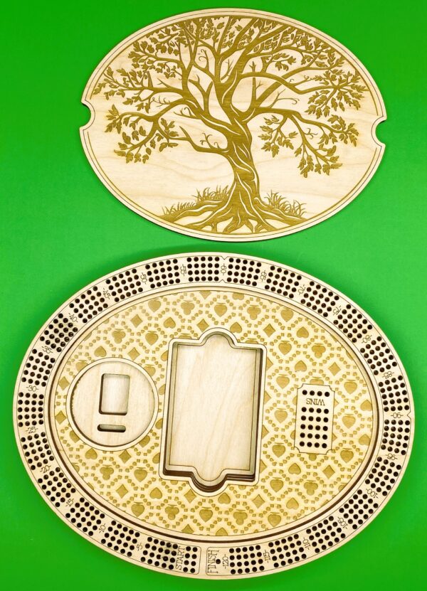 Tree of life 4 player cribbage board