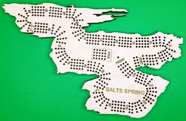 Salts Spring Island 4 player cribbage board