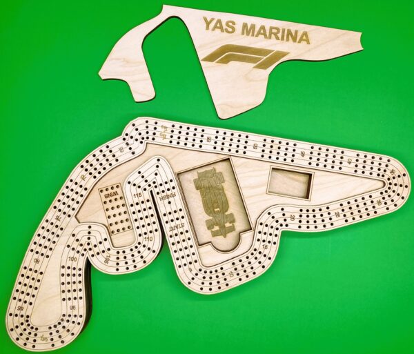 Yas Marina F1 4 player cribbage board