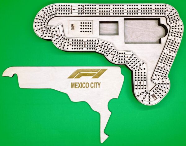 Mexico city F1 4 player cribbage board