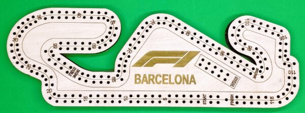 Barcelona 2 player cribbage board