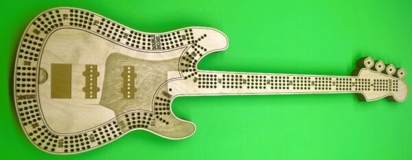Bass Guitar 4 Player Cribbage Board
