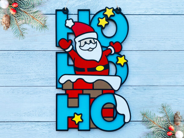 HO HO HO Santa Chimney