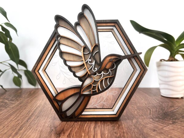 Hummingbird Hexagon Ornament Box