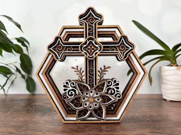 Cross Hexagon Ornament Box