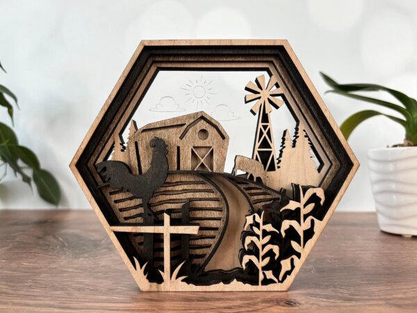 Farm Hexagon Ornament Box