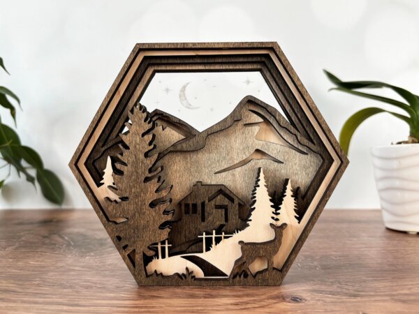 Cabin Hexagon Ornament Box