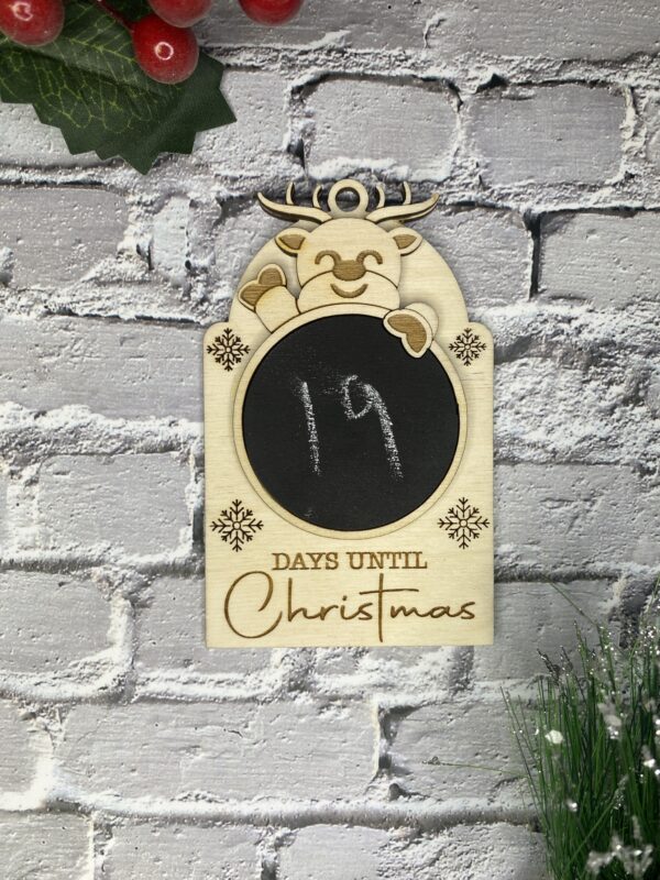 Reindeer Countdown Wood