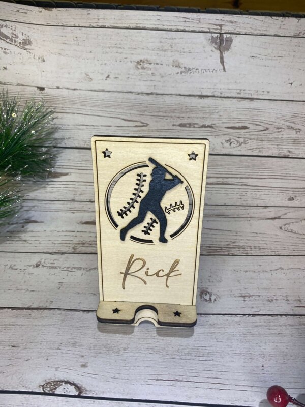 Male Baseball Phone Holder