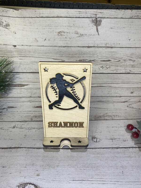 Female Softball Phone Holder