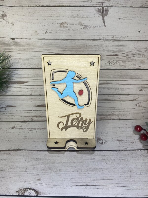 Female Rugby Player Phone Holder
