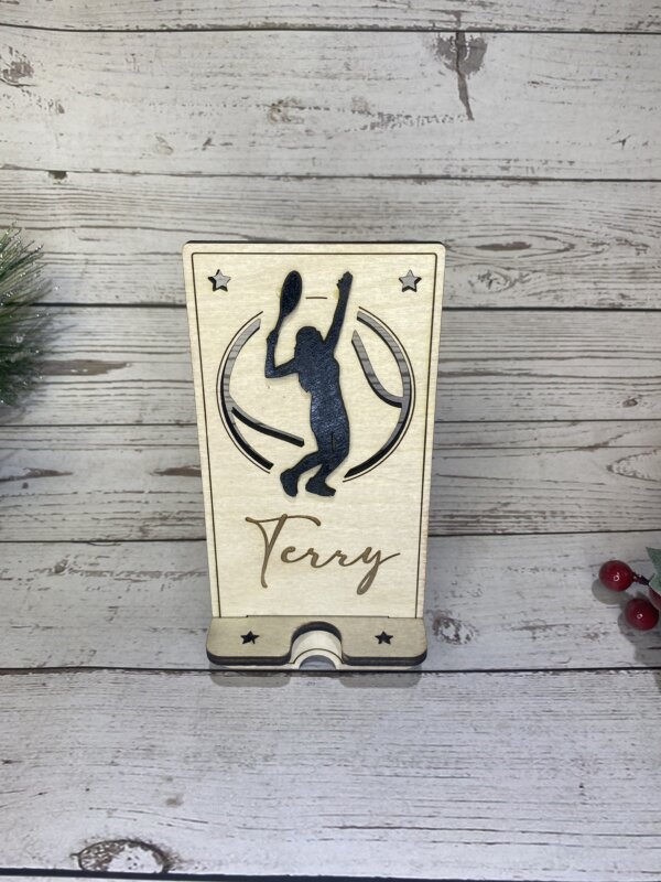 Female Tennis Player Phone Holder