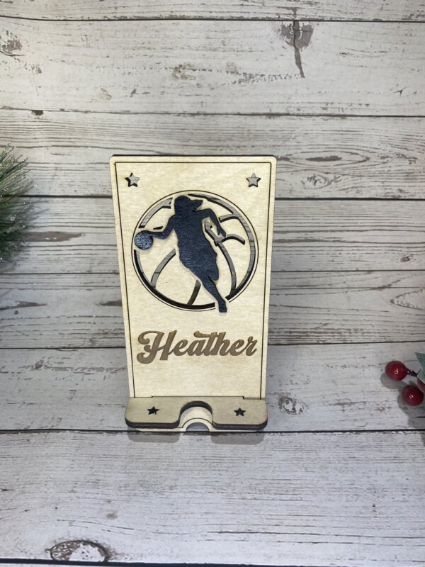 Female Basketball Player Phone Holder