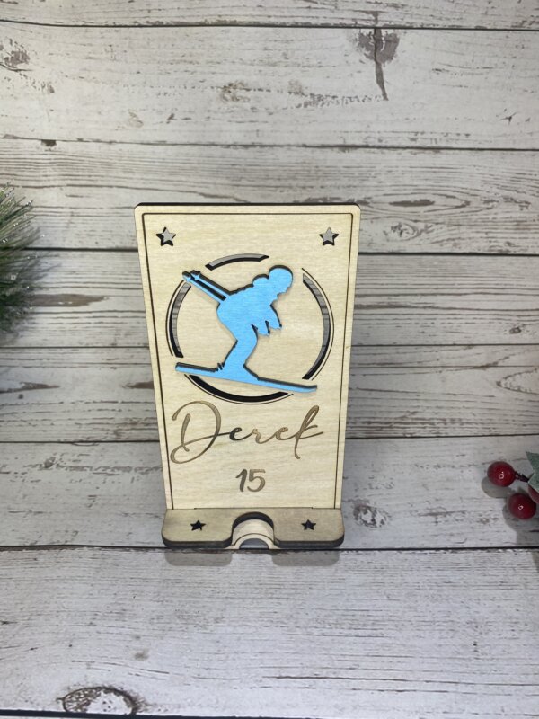 Male Skiing Phone Holder