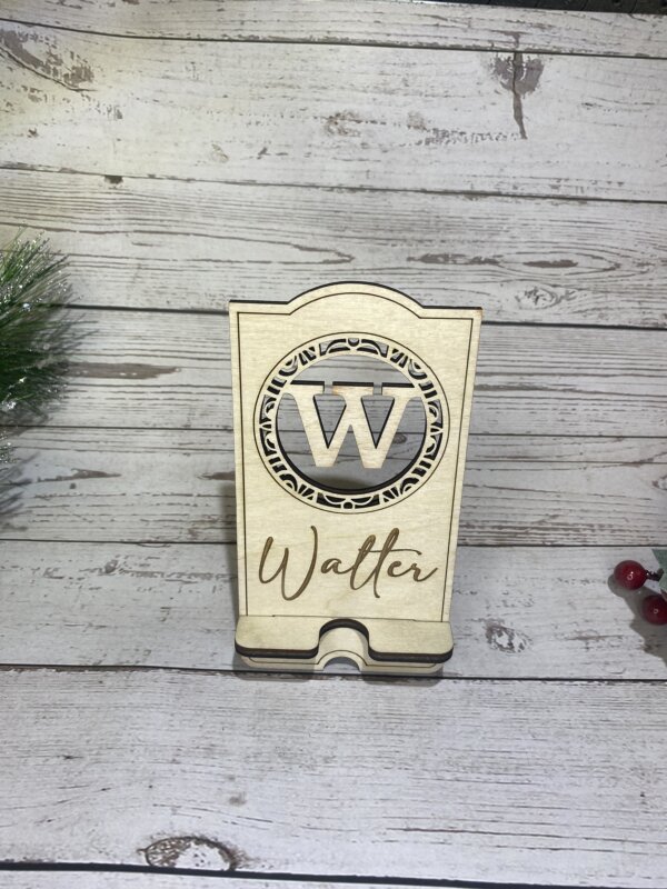 W Initial Phone Holder