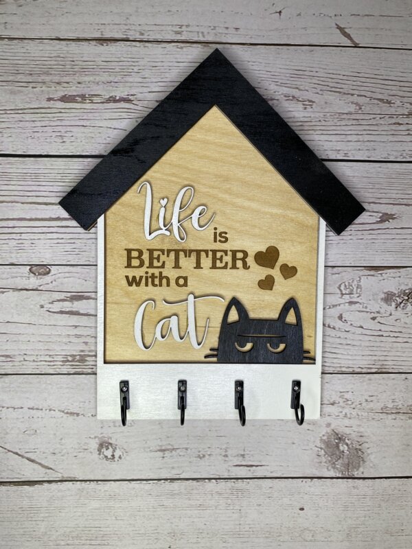 Life is Better with a Cat Key Holder