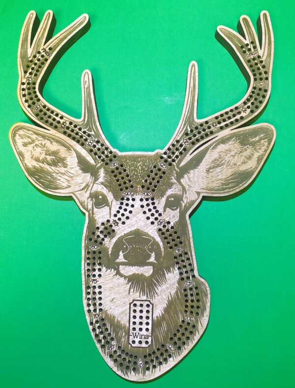 Deer 3 Player Cribbage Board