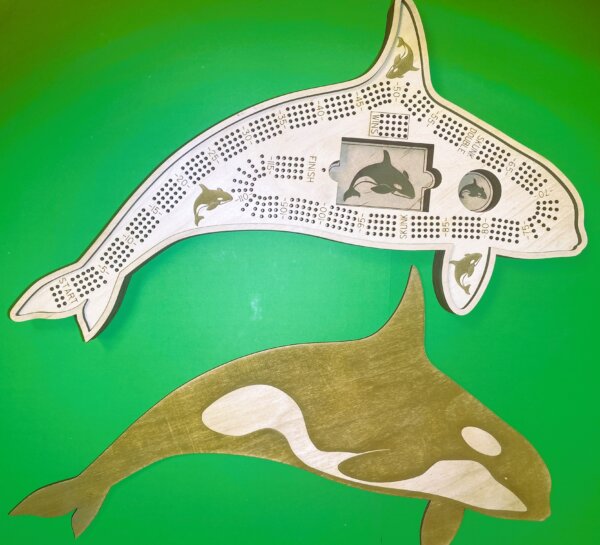 Killer Whale 4 Player Cribbage Board