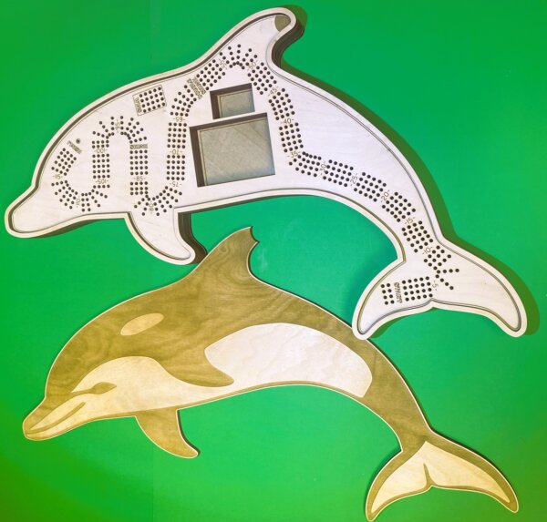Dolphin 4 Player Cribbage Board