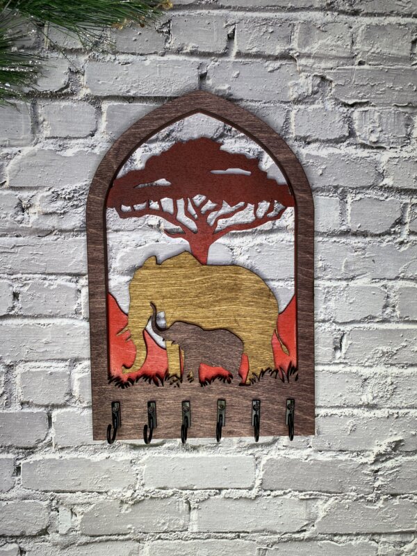 2 Elephant Key Holder