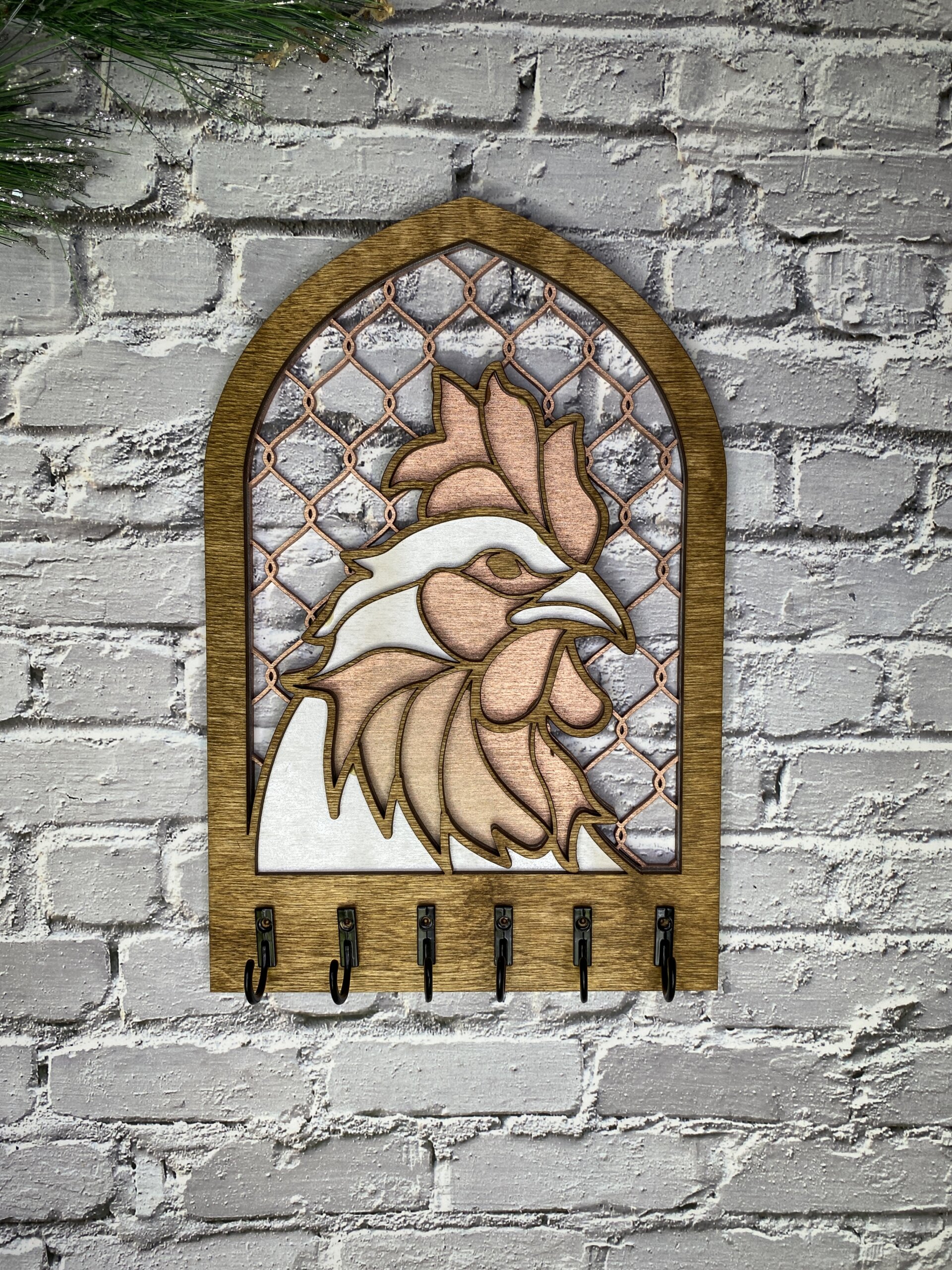 Chicken Key Rack Chicken Key Holder - VI Woodcraft