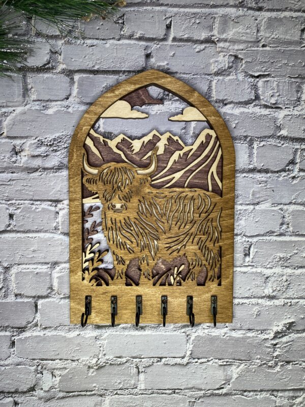 Highland Cow Key Holder