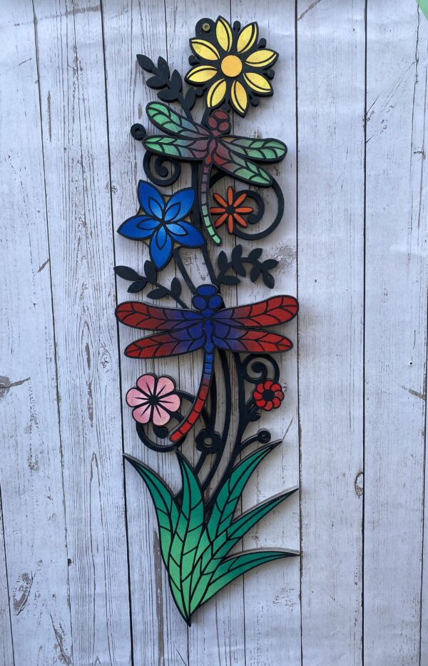 Dragonfly and Grass Trellis