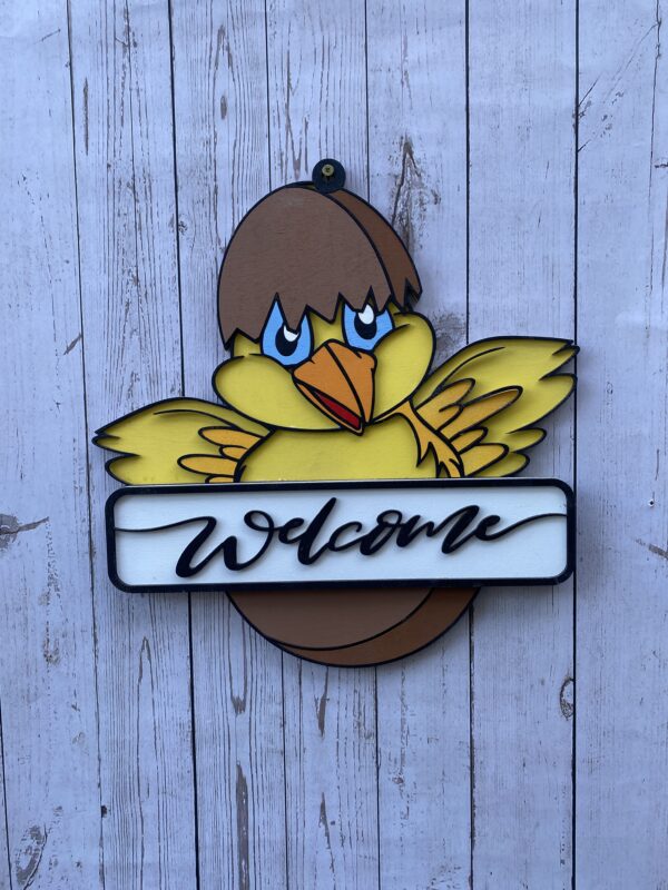 Baby Chick Welcome Sign