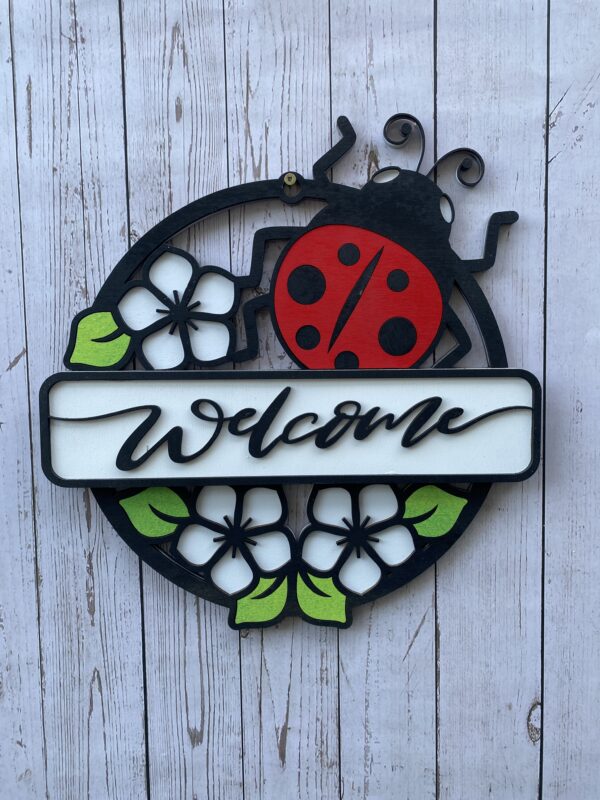 Ladybug Welcome Sign