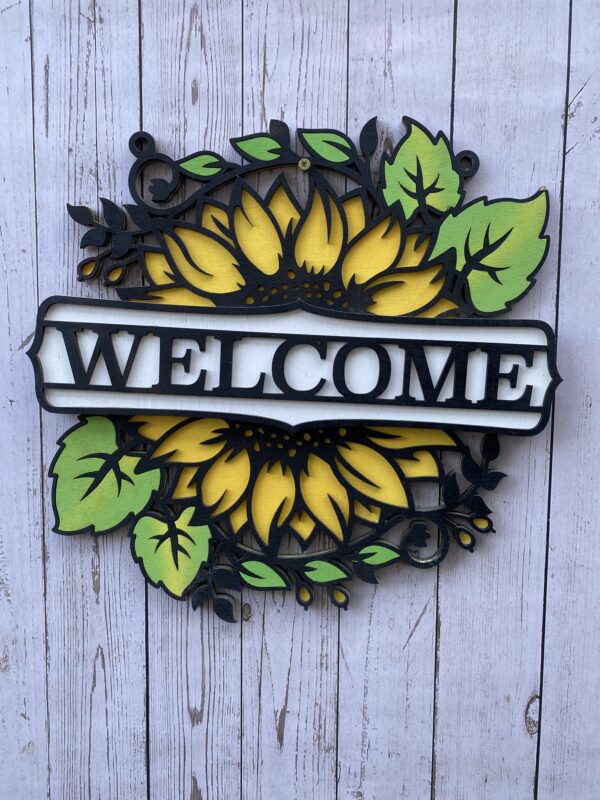 Sunflower Welcome Sign