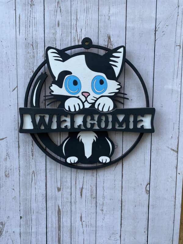 Cat Welcome Sign