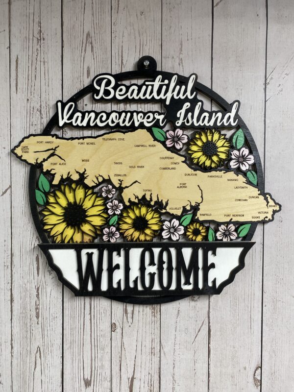Vancouver Island Welcome with Dogwood and Sunflower