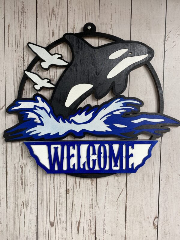 Killer Whale Welcome Sign