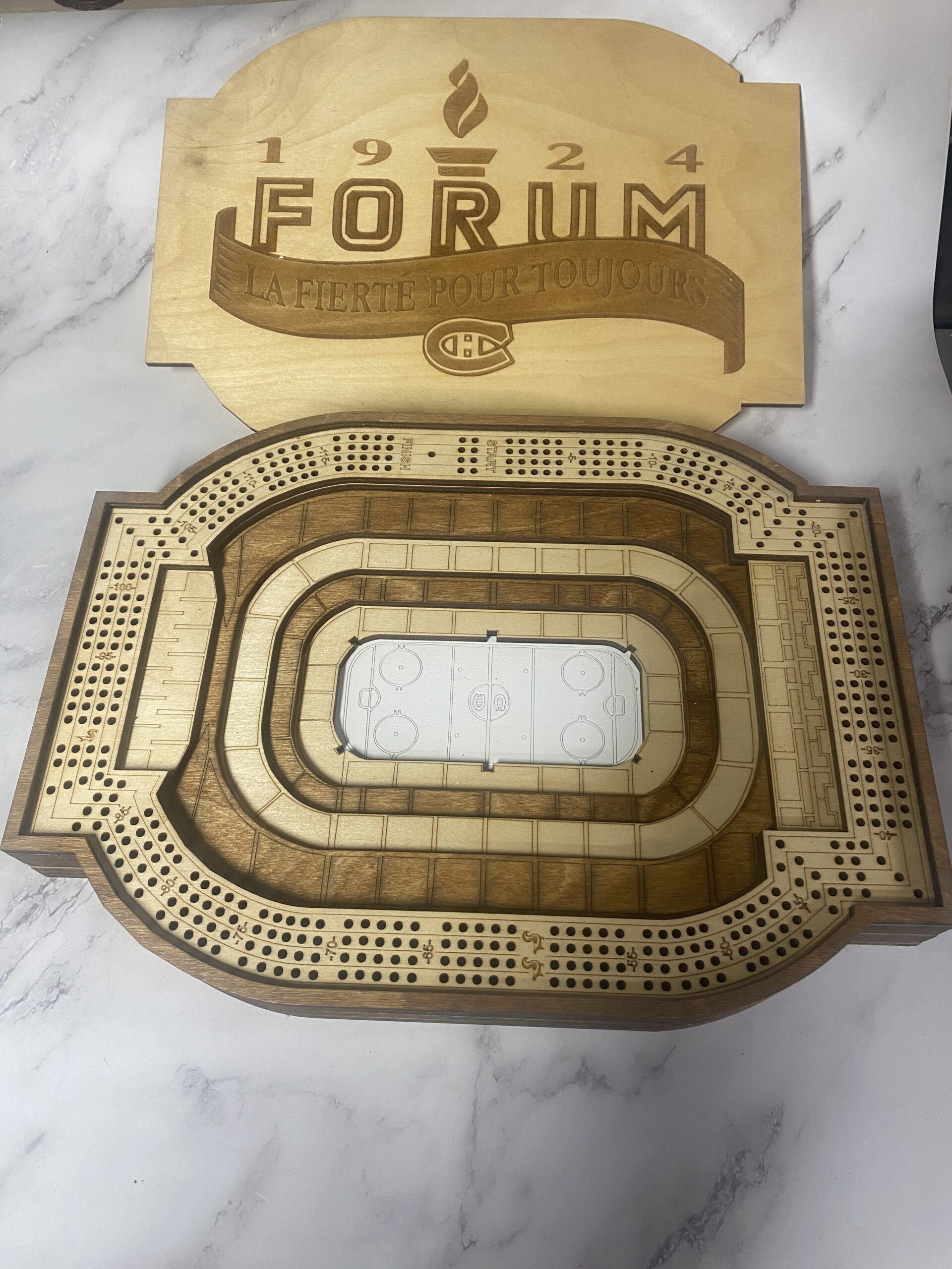 1924 Forum 4 Player Cribbage Board