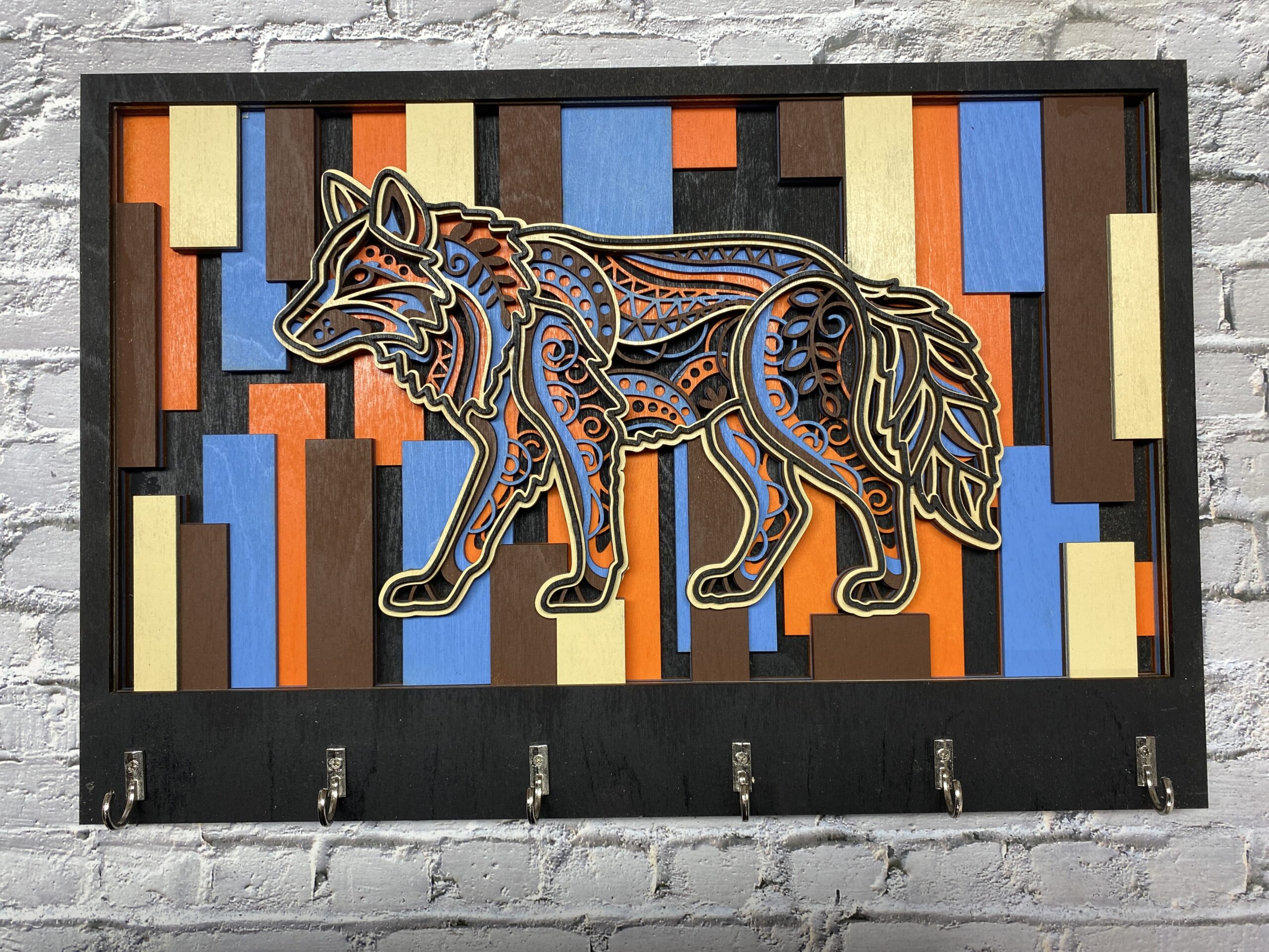 18 inch 5 Layer Wolf Key holder