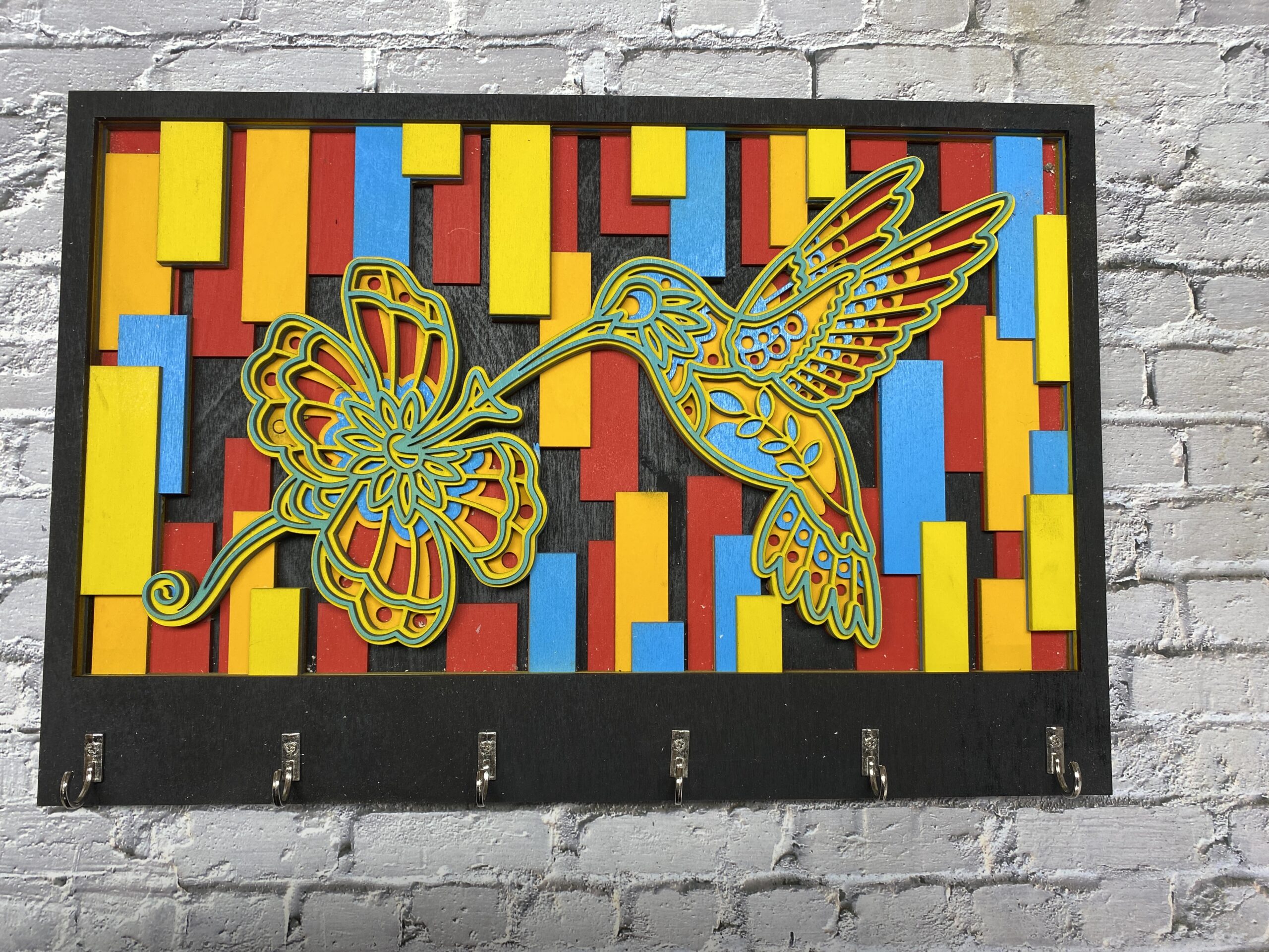 18 inch 5 Layer Hummingbird Key holder