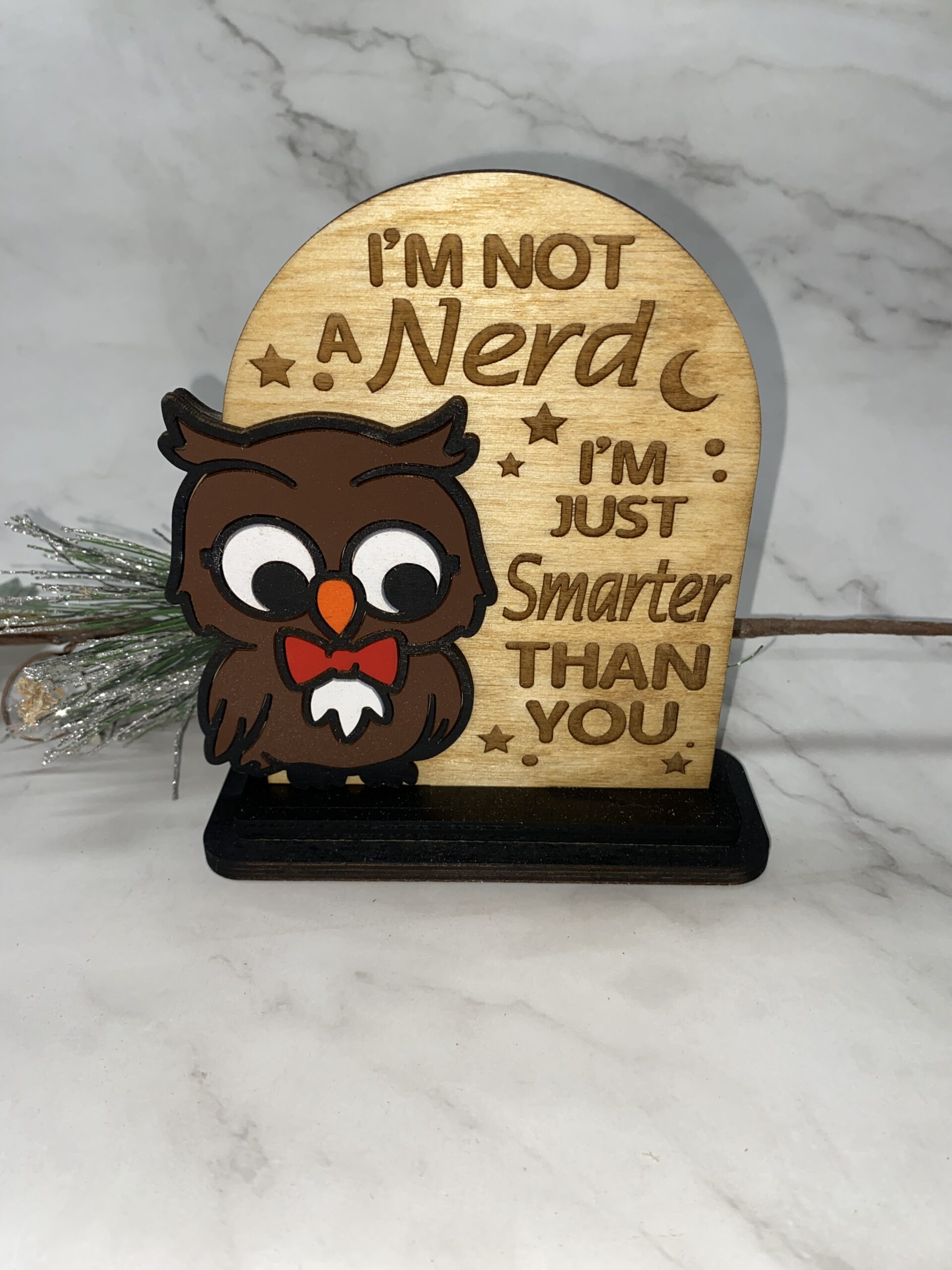 I'm not a Nerd, I'm Just Smarter than You Decorative 6 inch Sign