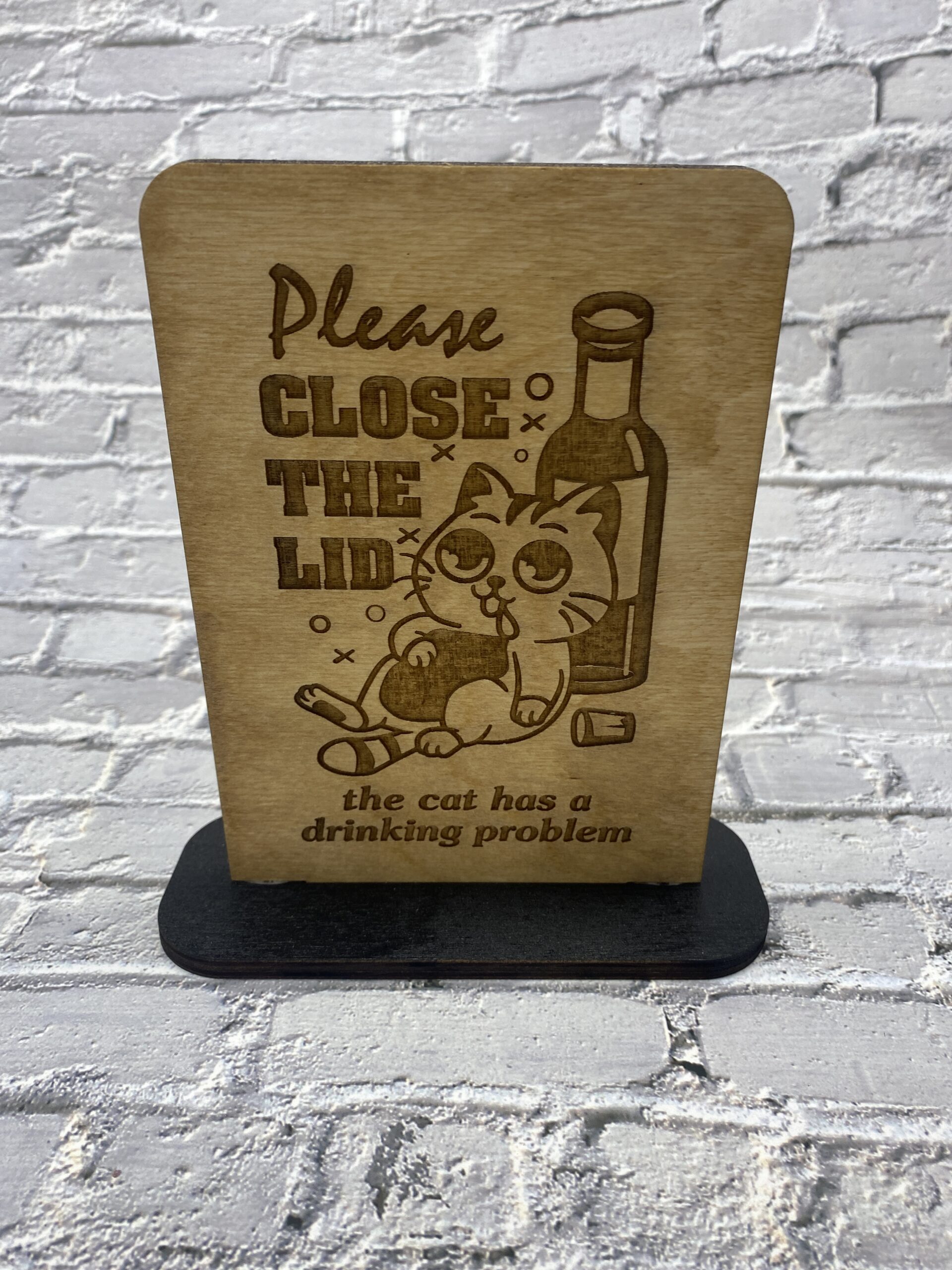 Please Close the Lid Decorative 6 inch Sign