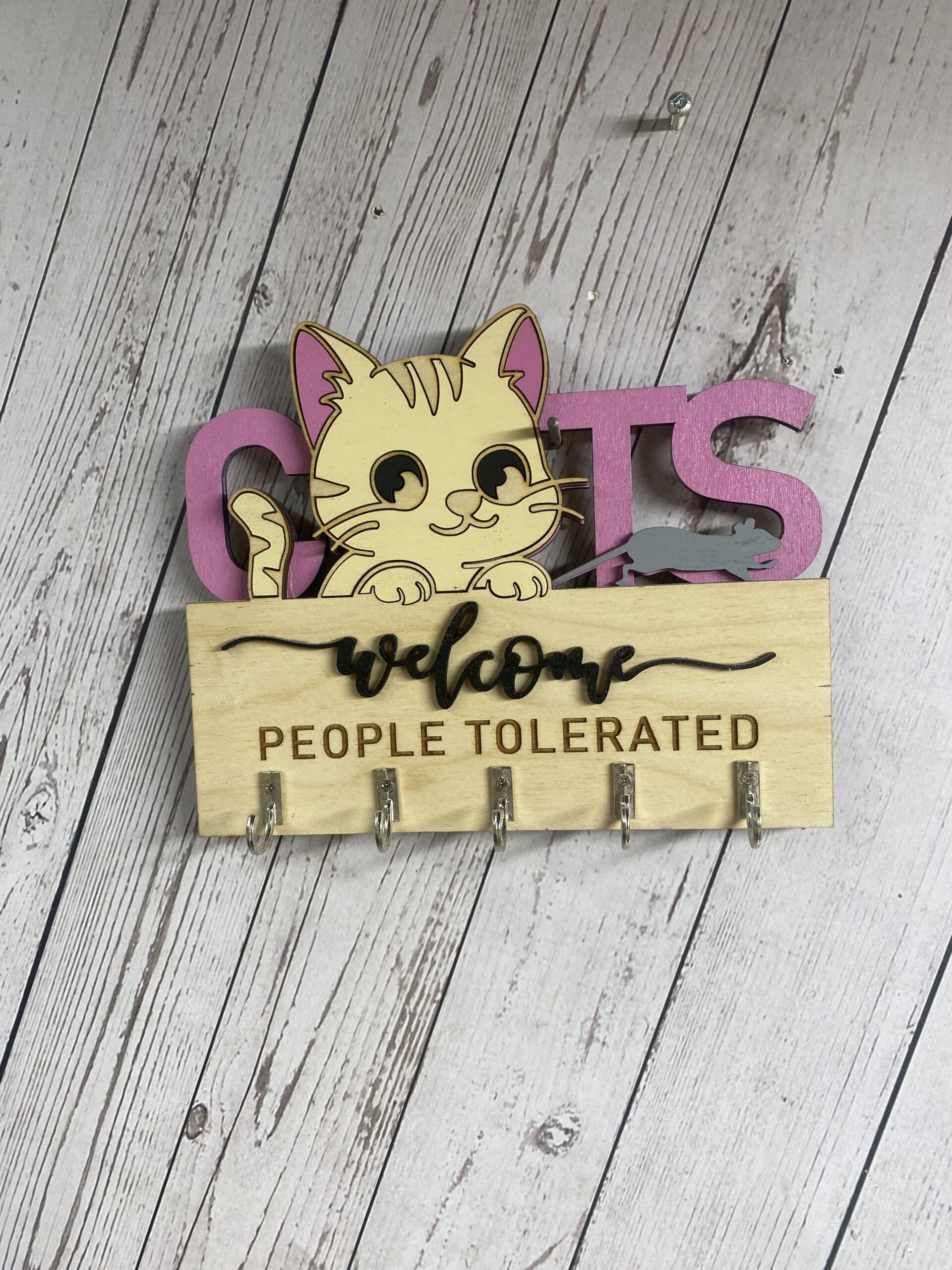 Cats Welcome Key Holder