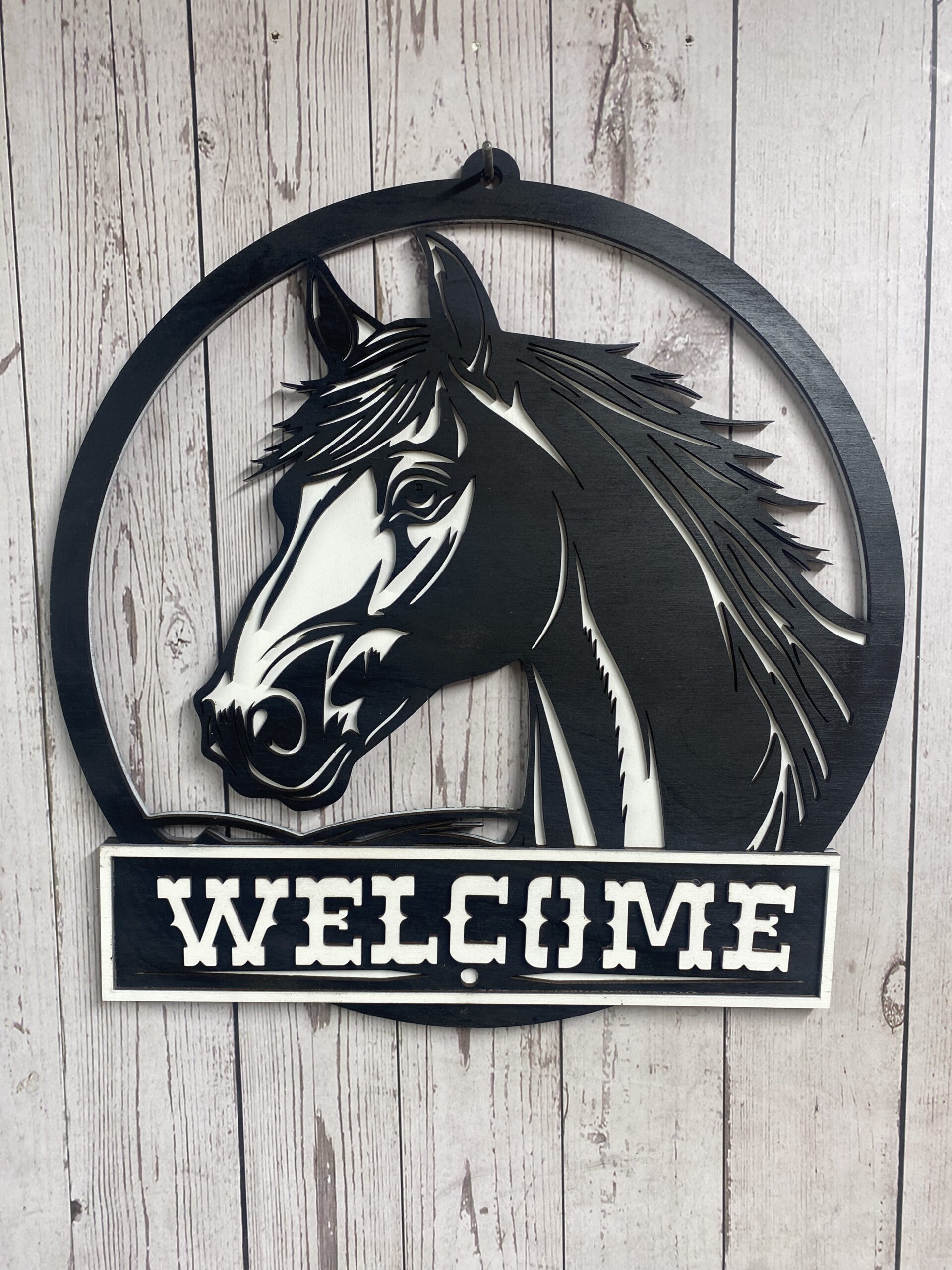 1 Horse Welcome Sign