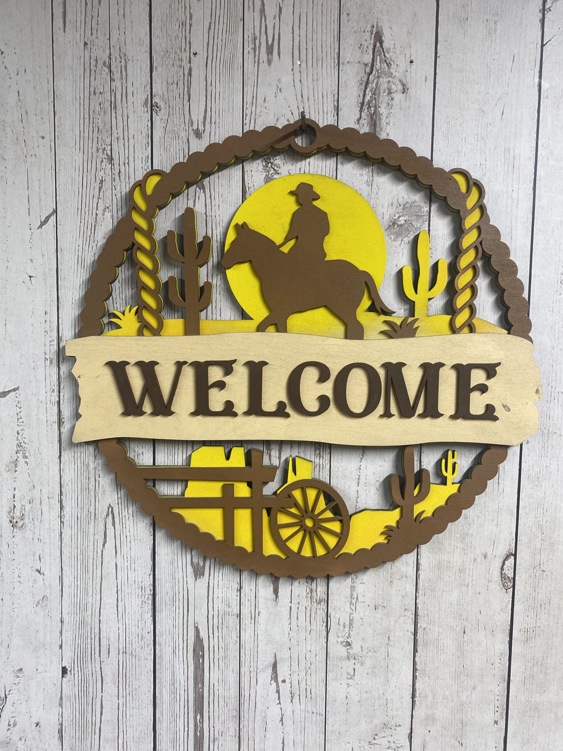 Cowboy Welcome Sign